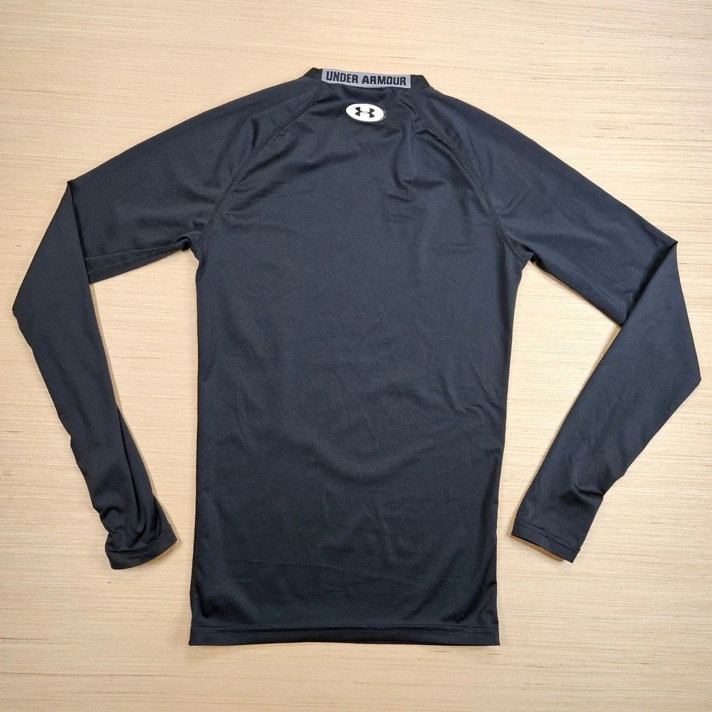 Under Armour Compression Shirt Men M Black HeatGear Long Sleeve 1236223 Base